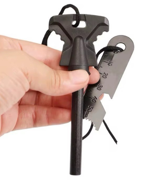 2pc Fire Starter Flint Steel Striker Survival Kit Ferro Rod Camping Outdoor Tool