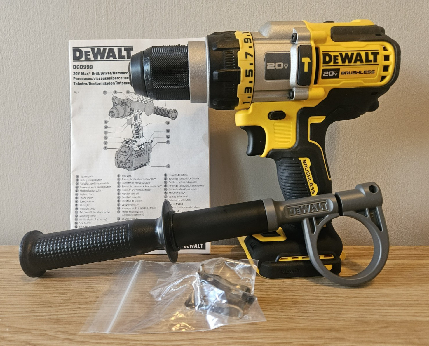 DeWALT DCD999 20V Max Brushless Cordless Hammer Drill (+ Optional 5AH Battery)