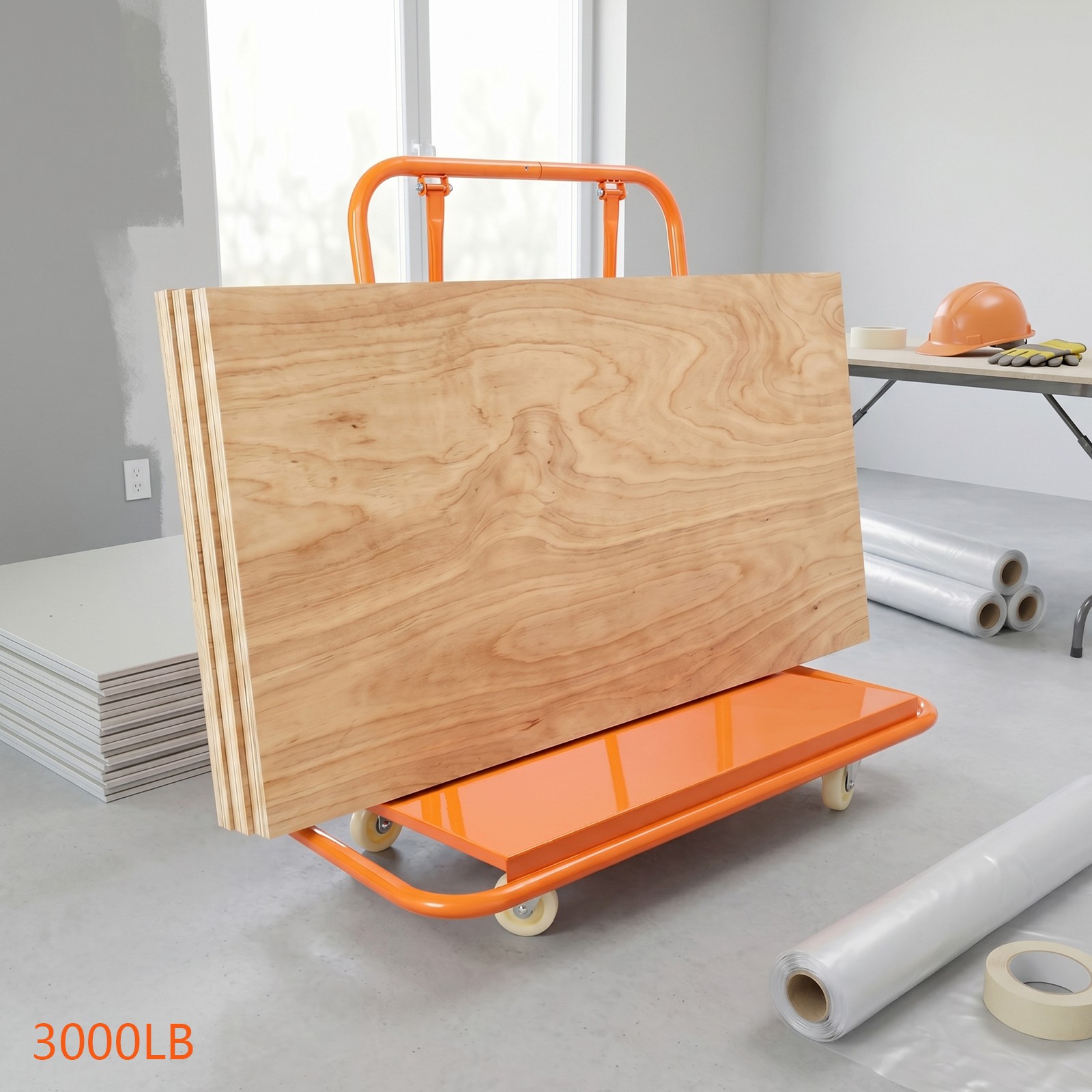 Red 3000LBS Commercial Grade Drywall Cart Dolly Handling Sheetrock Sheet Panel