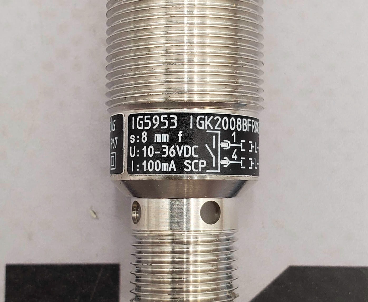 IFM IG5953 Quadronorm Inductive Sensor 10-36VDC