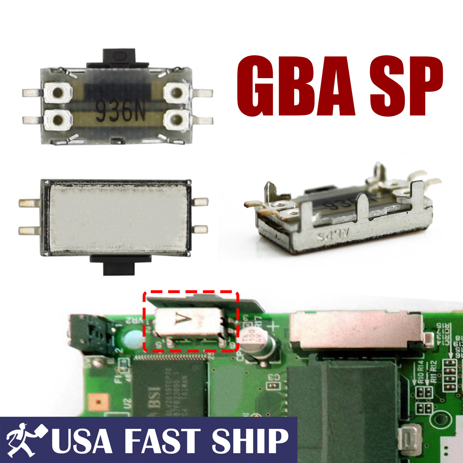 New Volume Switch Volume Slider Repair For Nintendo Game Boy Advance SP GBA SP