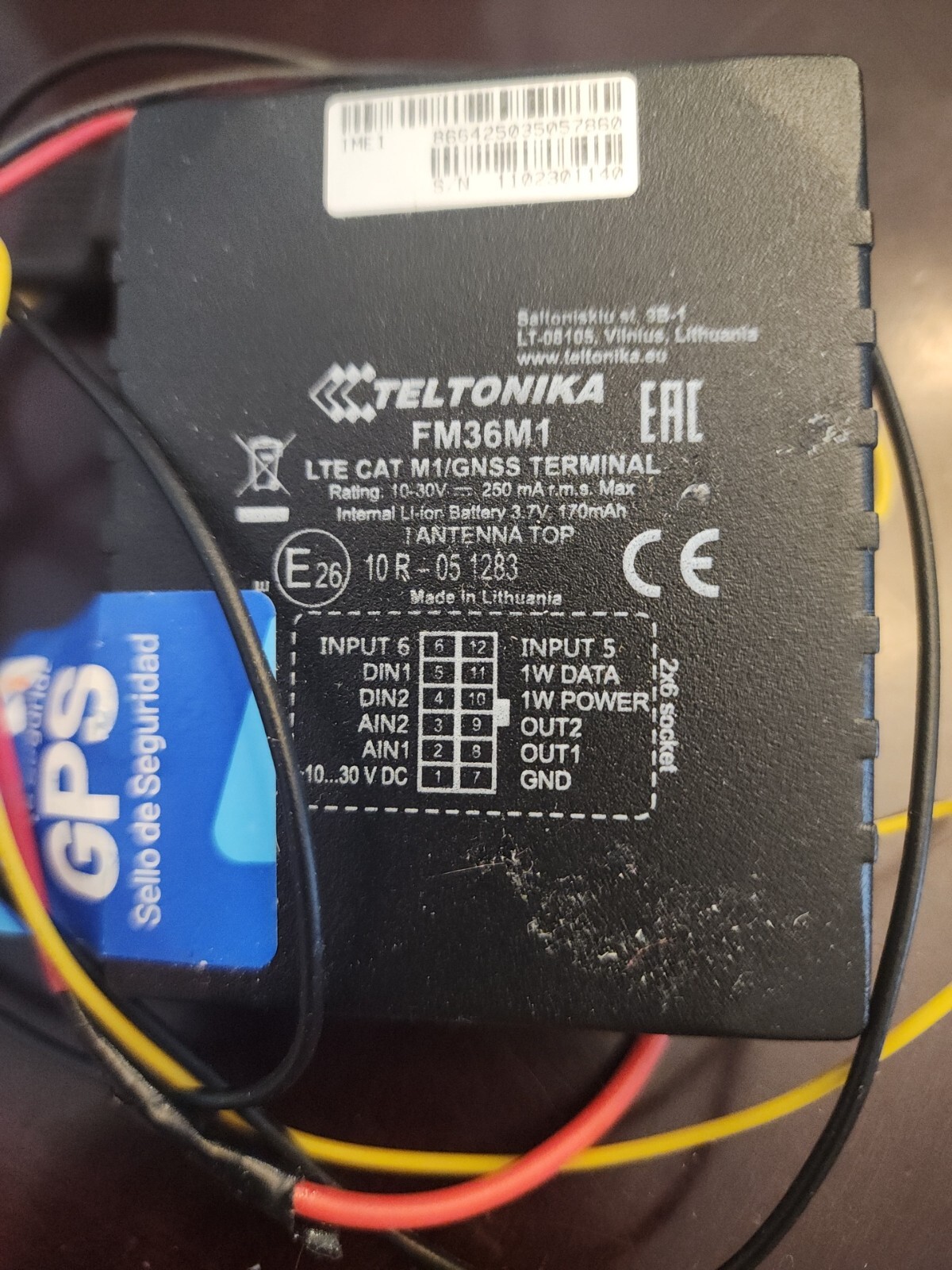 Teltonika FM36M1 GPS car tracker device Entel Chile
