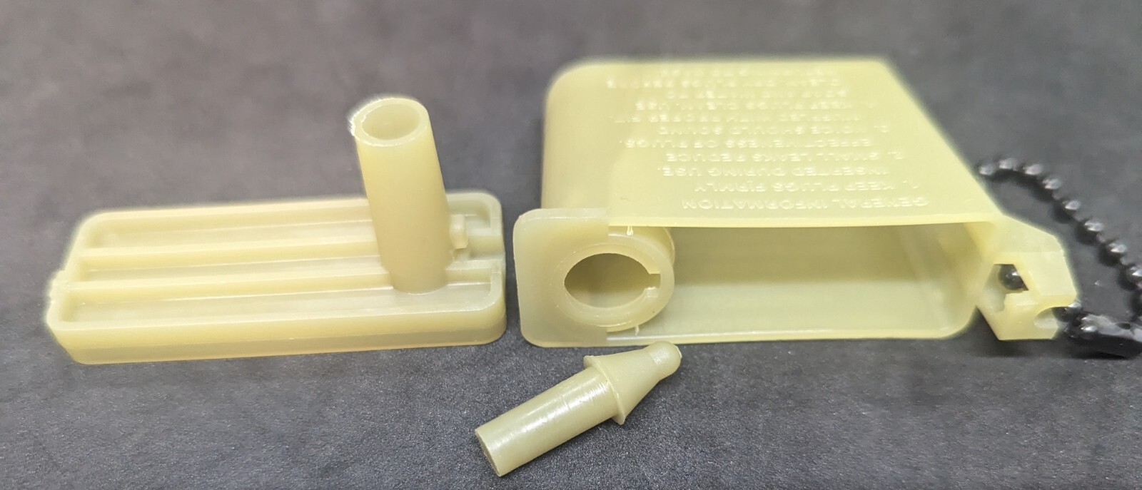 Military Issue Ear Plug Case with Inserter & Chain NOS