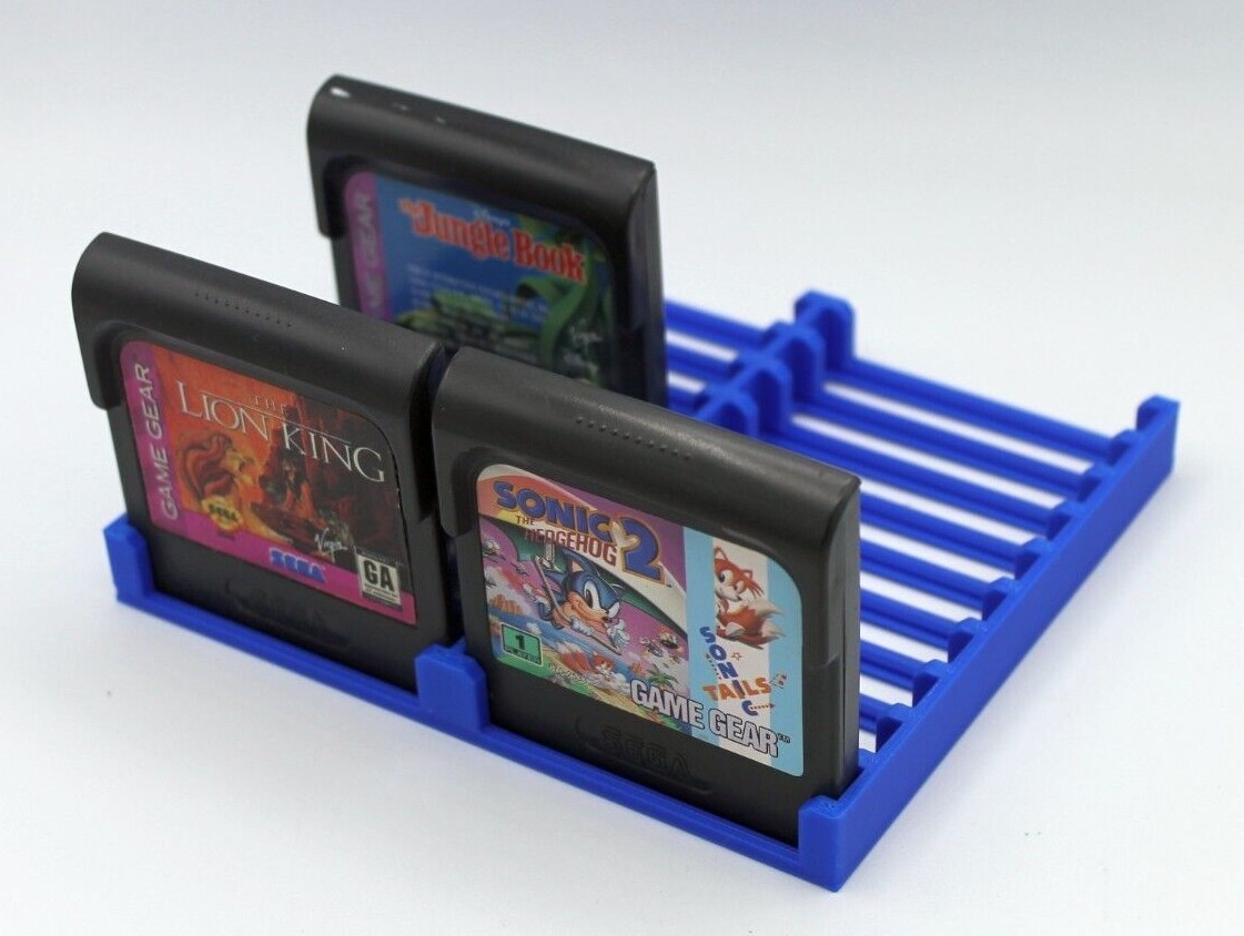 Game Gear Cartridge Storage Tray, 10, 20, 51, or 68 Slots, 3D Printed