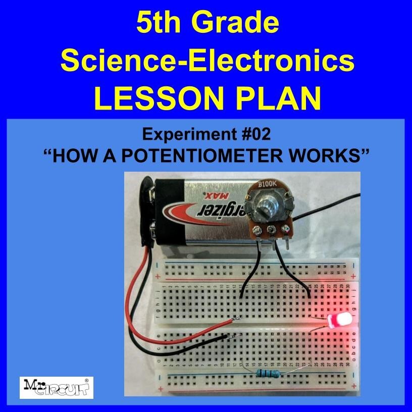 5th Grade- Lesson Plan  #Exp02 "HOW A POTENTIOMETER WORKS" Science-Electronics