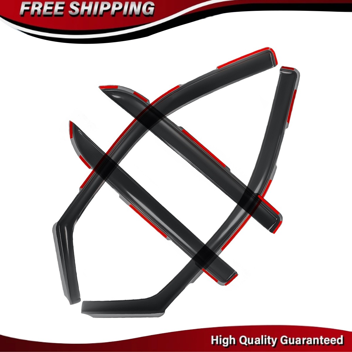 For 2009-2018 Dodge Ram 1500 2500 3500 Crew Cab Window Vent Visors Rain JDM