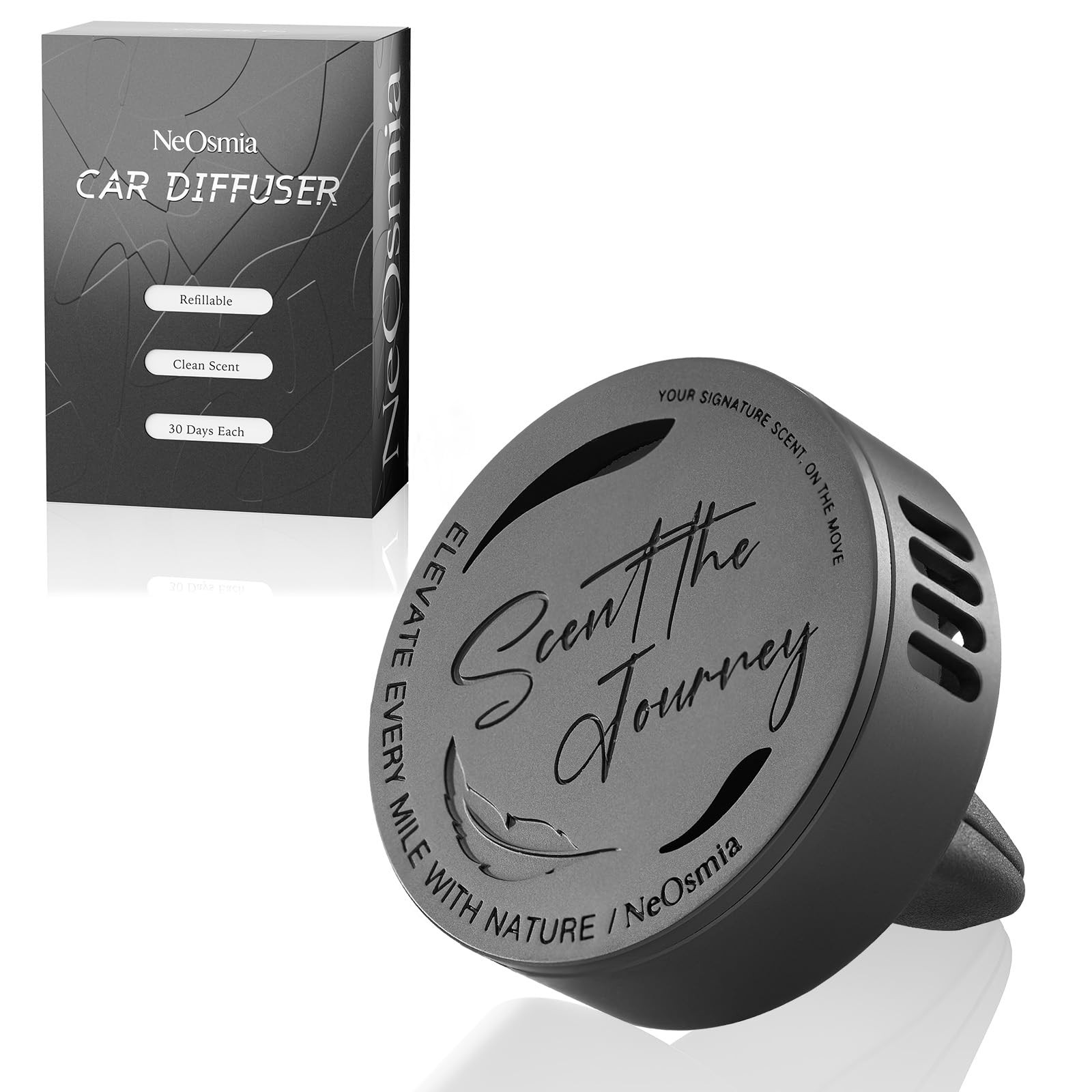 NeOsmia Car Air Freshener Vent Clip, 5 Pack 0.73 Ounce (Pack of 6), black