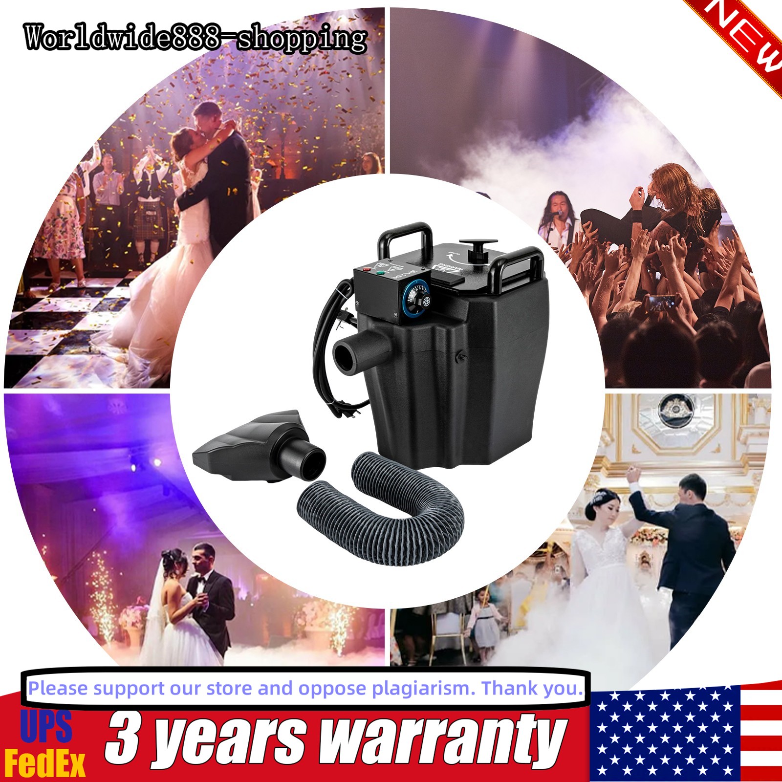 3500W Low Lying Smoke Fog Machine Stage DJ Dry Ice Fog Machine Effect Wedding