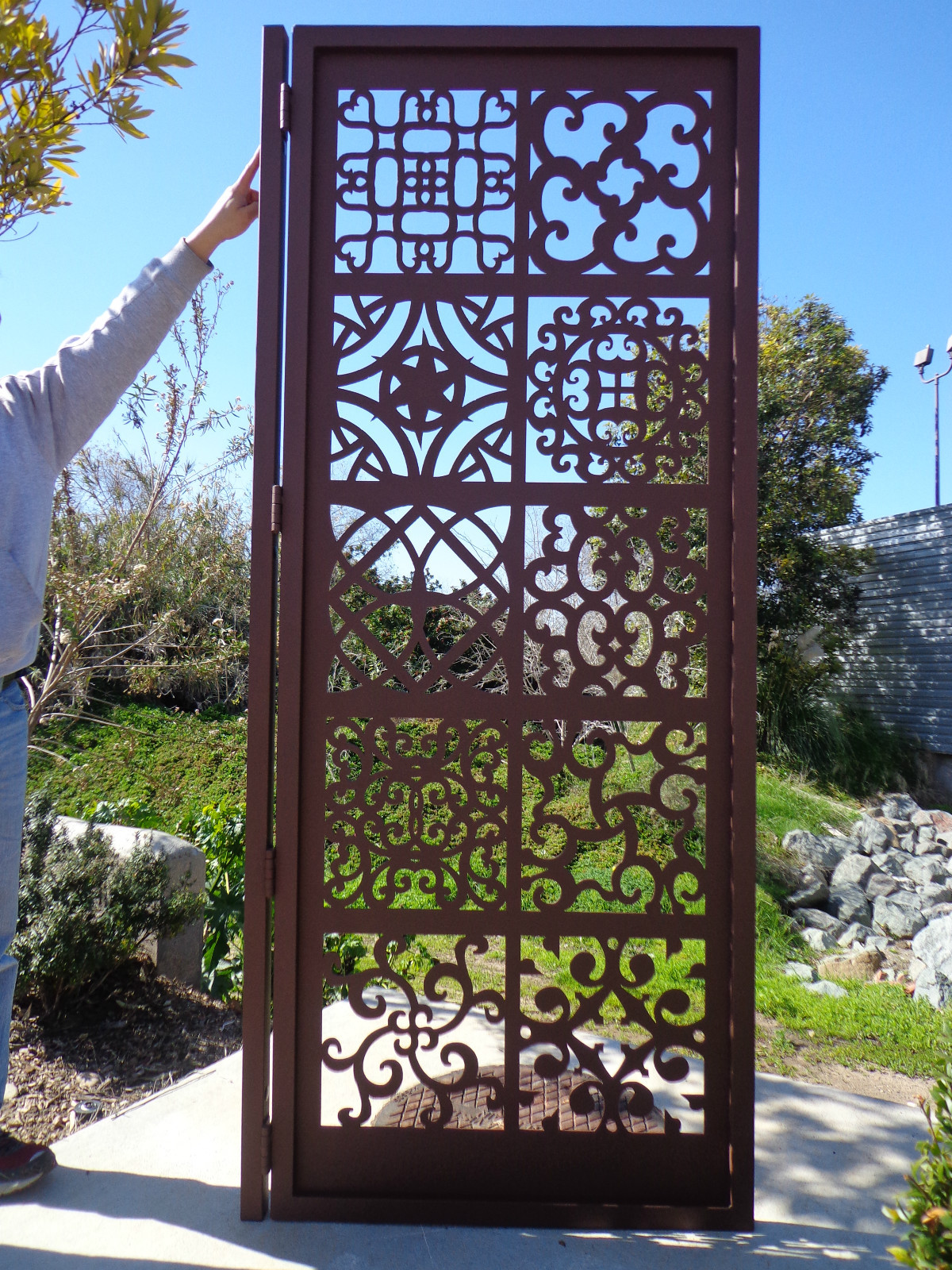 Contemporary modern metal gate, Modern Metal Gate, Custom size Art Pedestrian