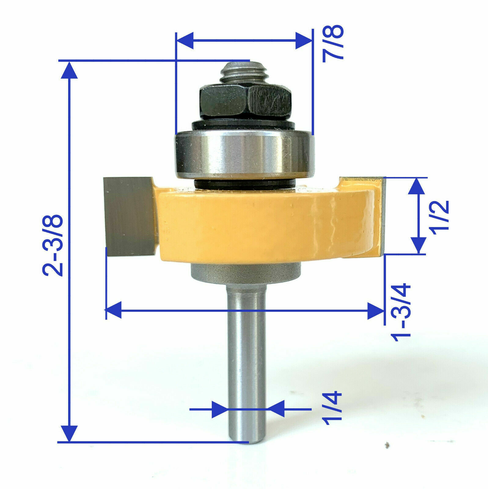 1pc 1/4" shank 1/2" Width 7/16 Depth Slot Groove Still Router Bit S
