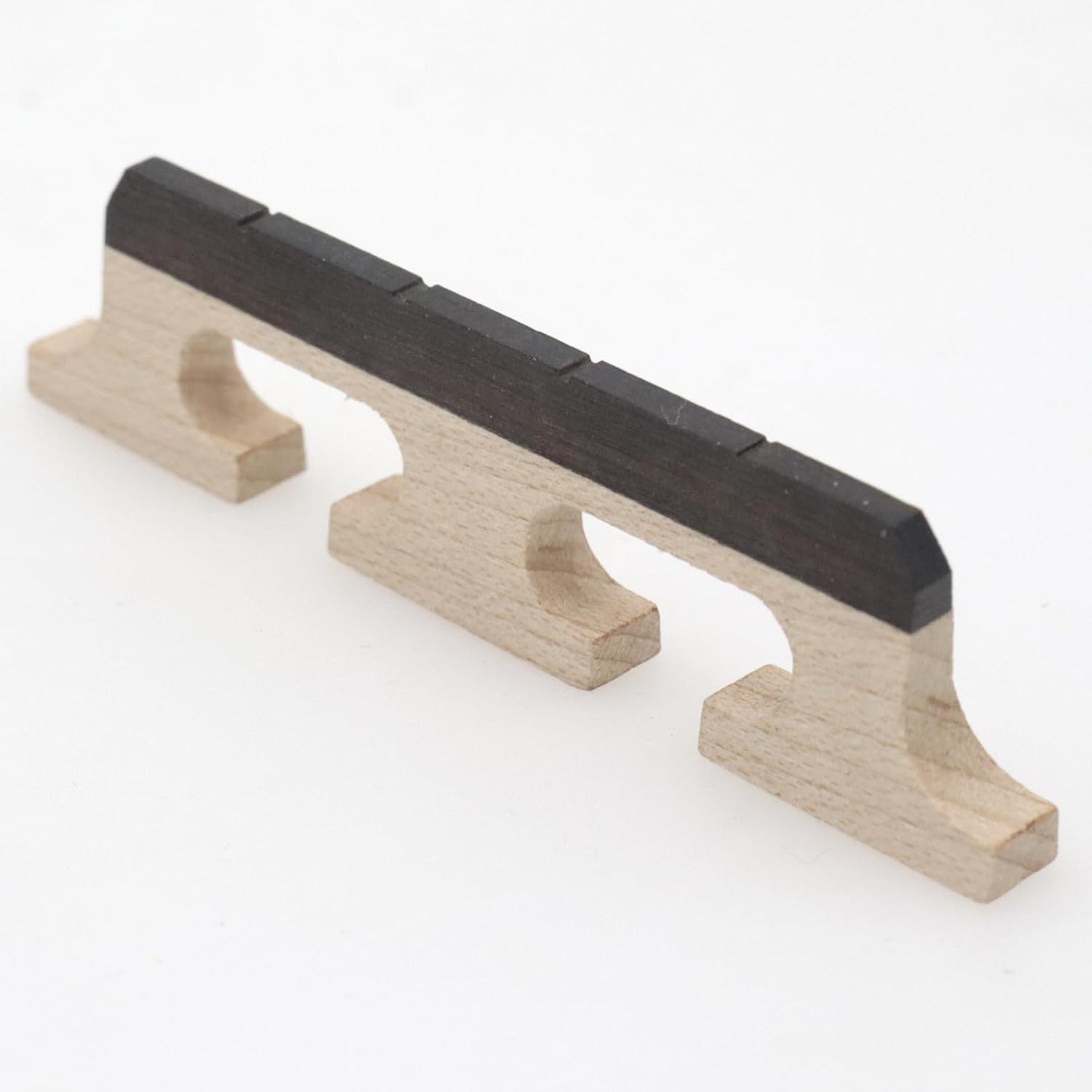 CashBeat 4-String Banjo Bridge - Premium Ebony and Maple 4 String, natural