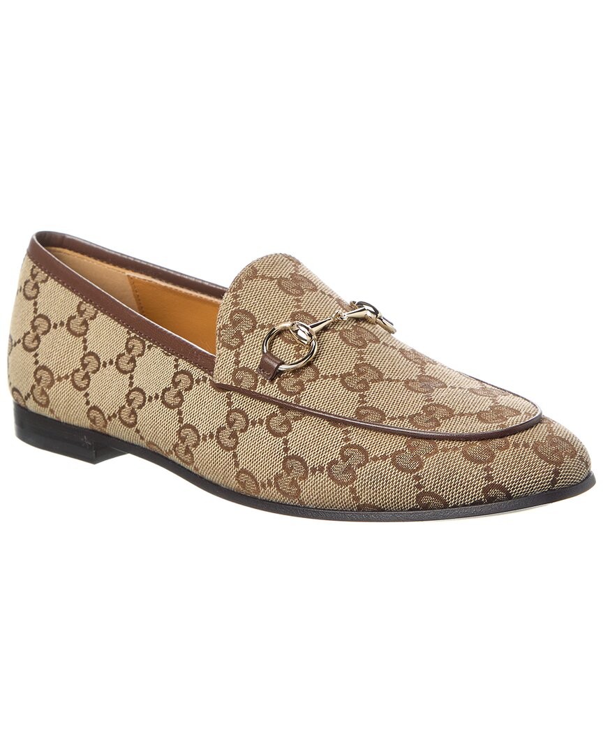 Gucci Jordaan Gg Canvas Loafer Women's