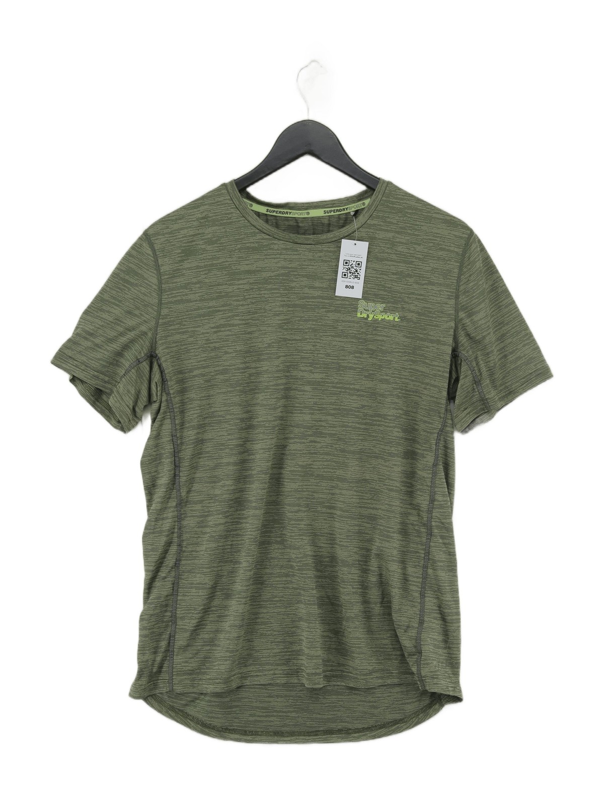Superdry Men's T-Shirt S Green 100% Polyester Round Neck Basic