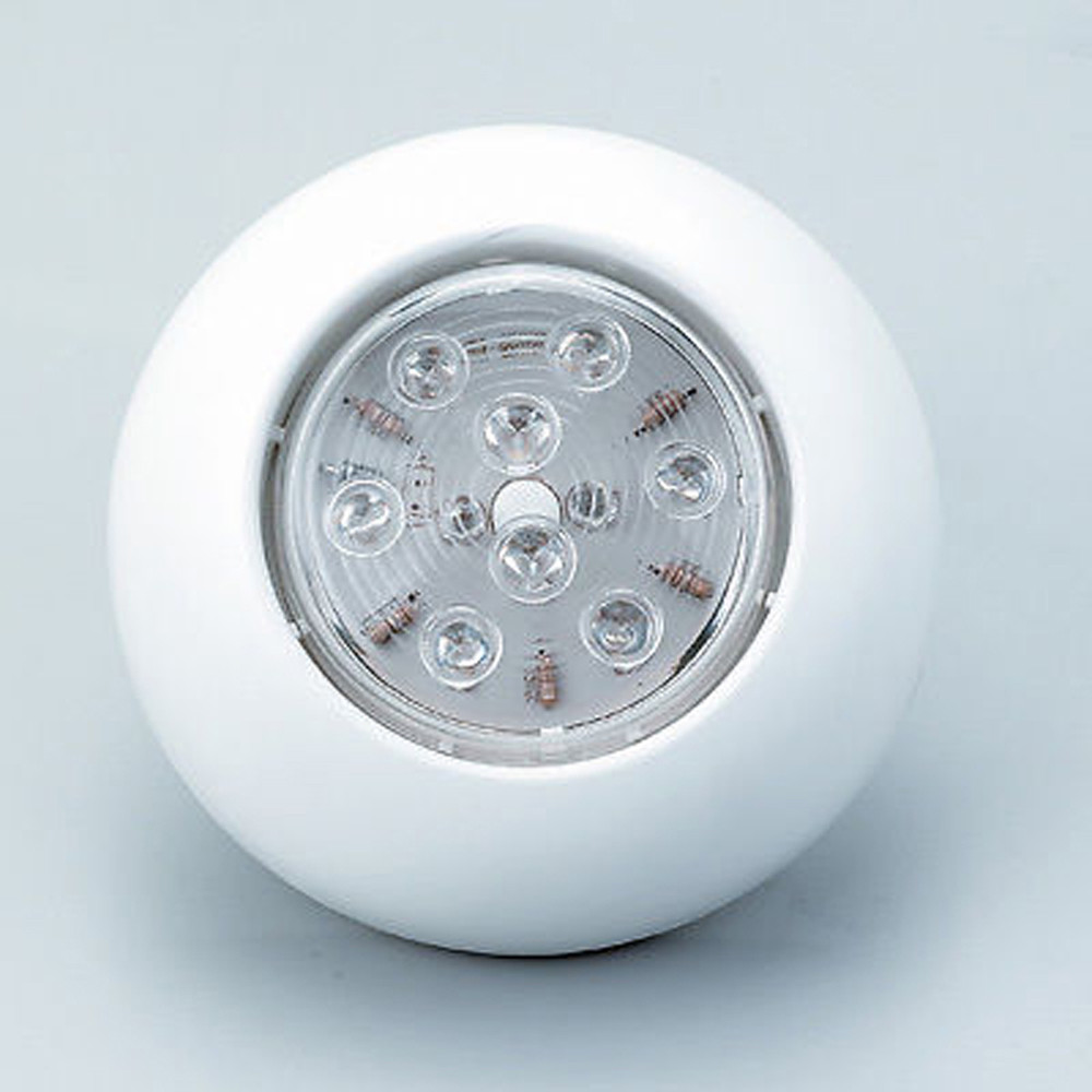 # Pactrade Marine Boat RV White LED Push On-Off Round Ceiling Light
