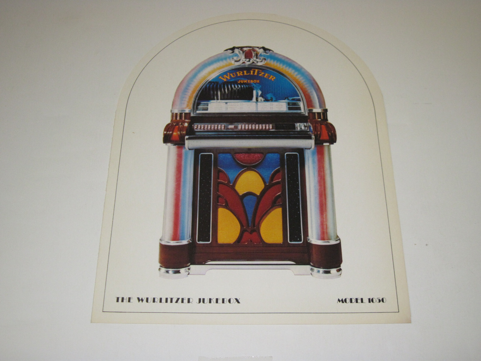 Model 1050 Wurlitzer Jukebox Arcade Flyer / Brochure / Ad