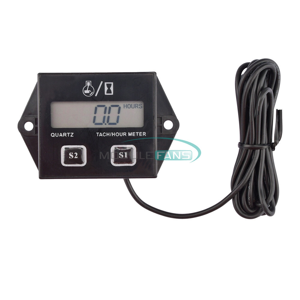 Digital RPM Tach Hour Meter Tachometer Gauge For Motorcycle Dirt Bike 2/4Stroke,
