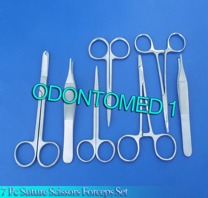 7 O.R GRADE INSTRUMENTS SUTURE SET SCISSORS FORCEPS