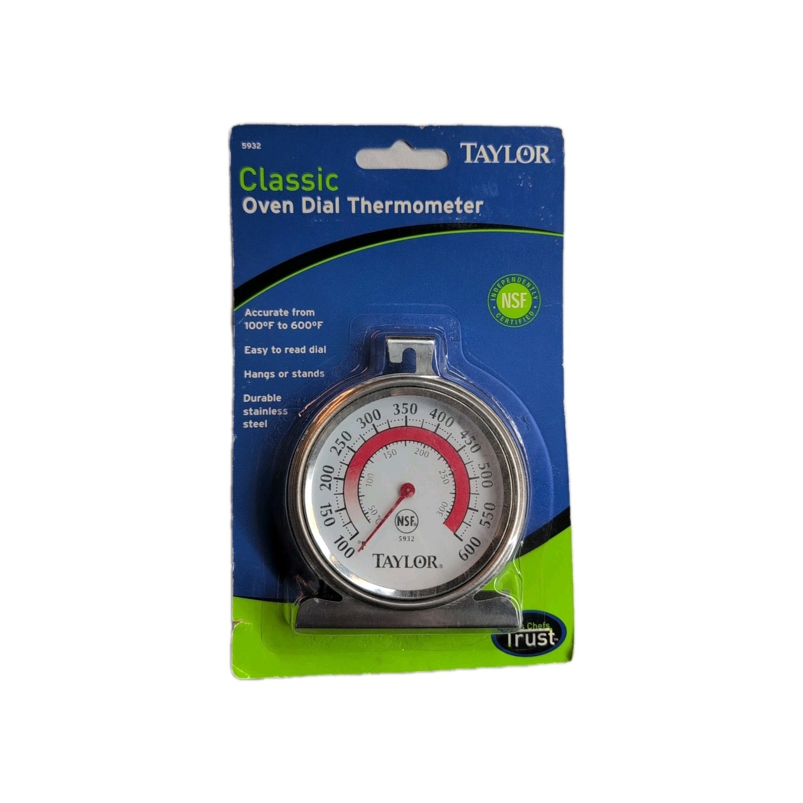 Taylor Precision Products Classic Series Large Dial Oven Thermometer (5932),