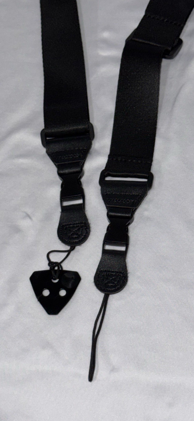 Black Adjustable Nylon Neck Shoulder Strap with Mounting Plate for Camera