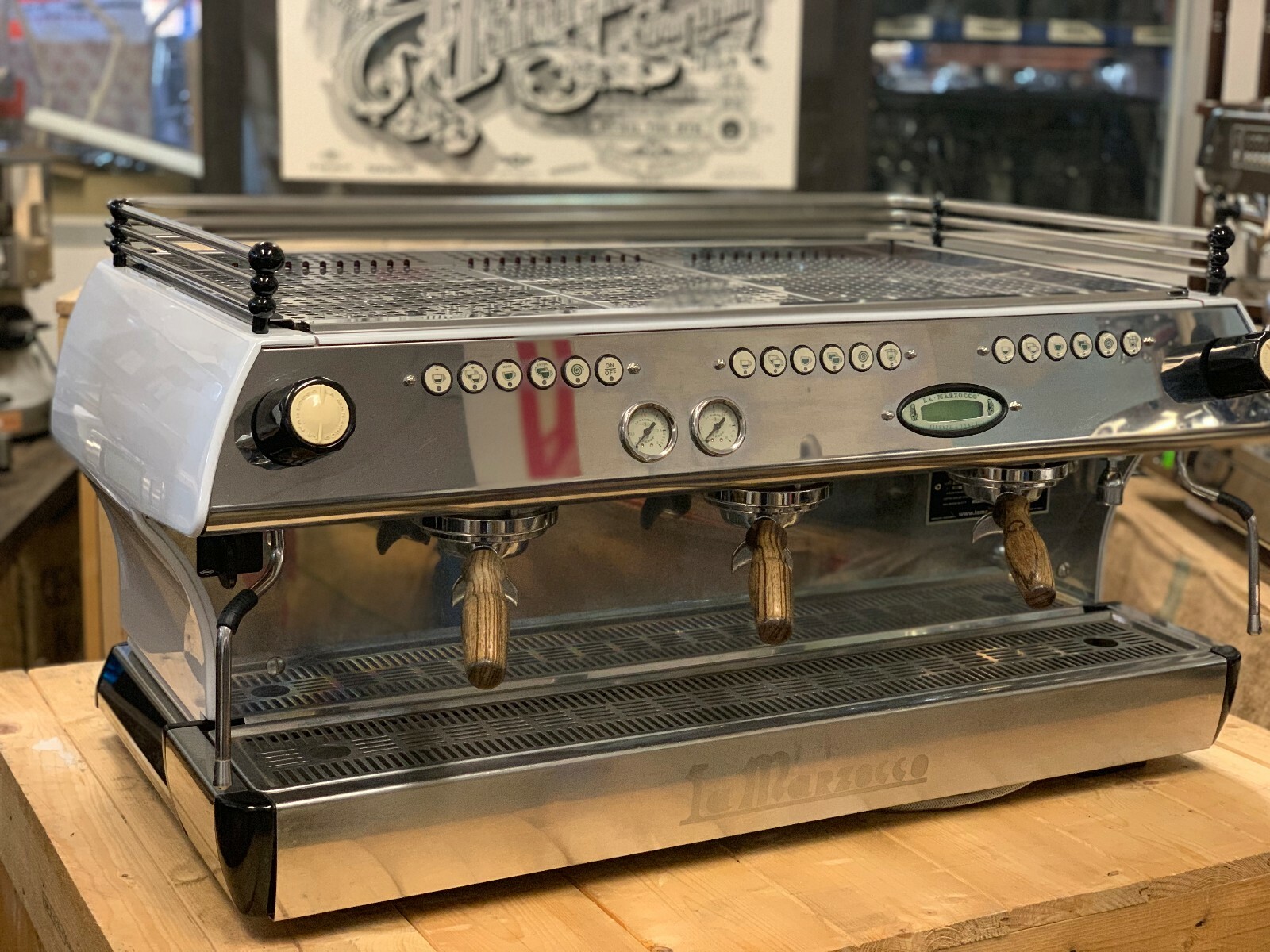 LA MARZOCCO FB80 3 GROUP WHITE ESPRESSO COFFEE MACHINE COMMERCIAL CAFE HOME