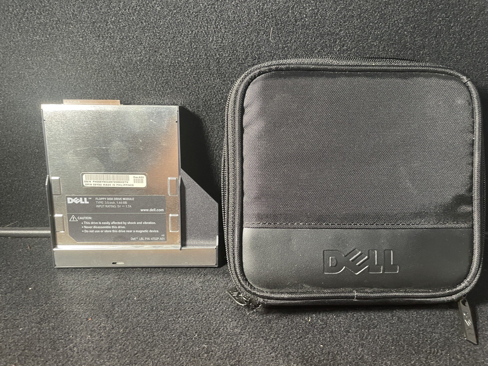 Dell Laptop Latitude Inspiron 3.5" Floppy Drive Disk Removable Module WITH CASE