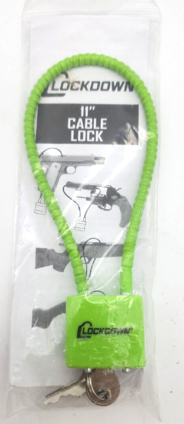 Firearm Handgun Rifle Shotgun Gun Cable Lock 11" Lockdown Brand New