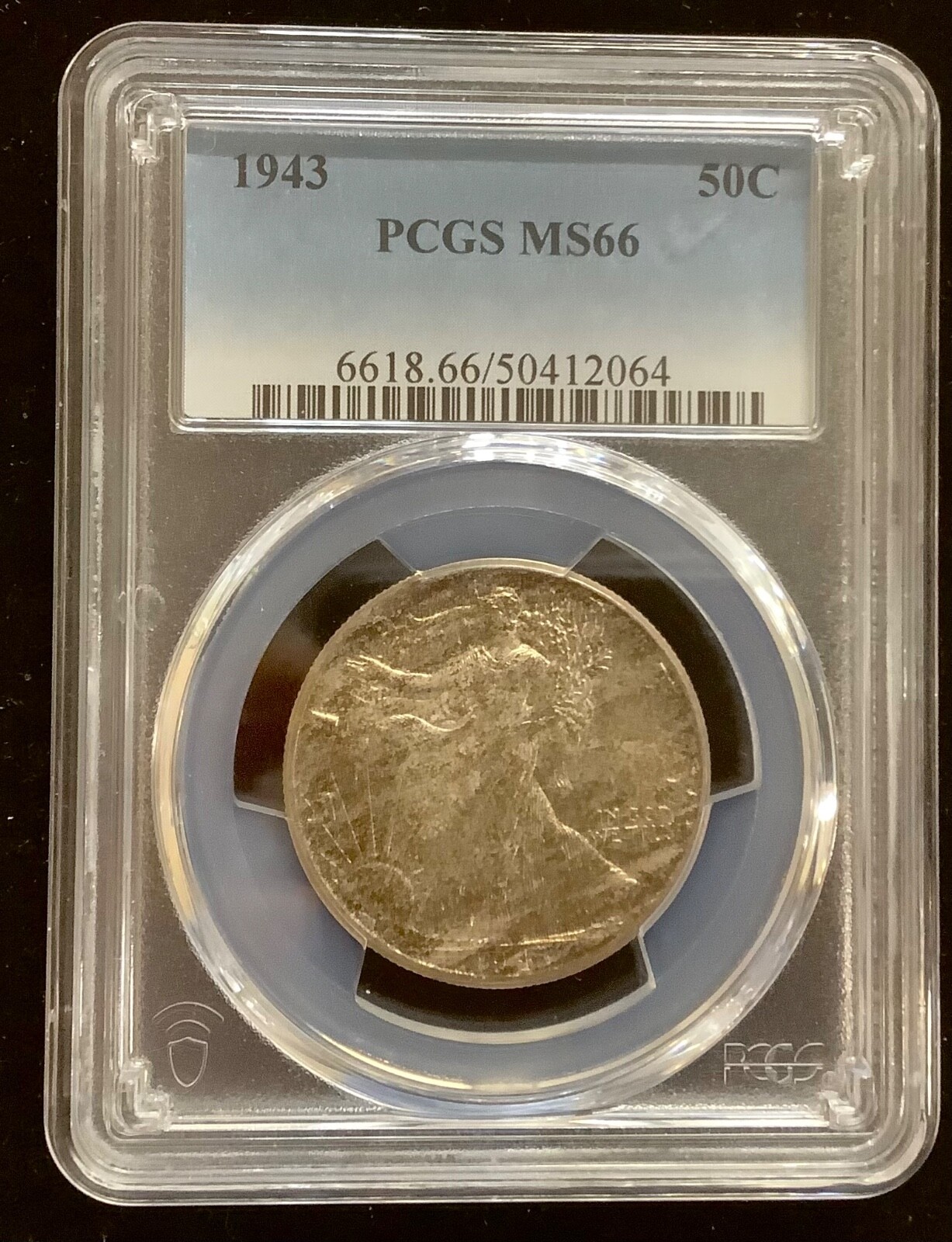 PCGS MS66 1943 Walking Liberty Silver Half Dollar                         OS9