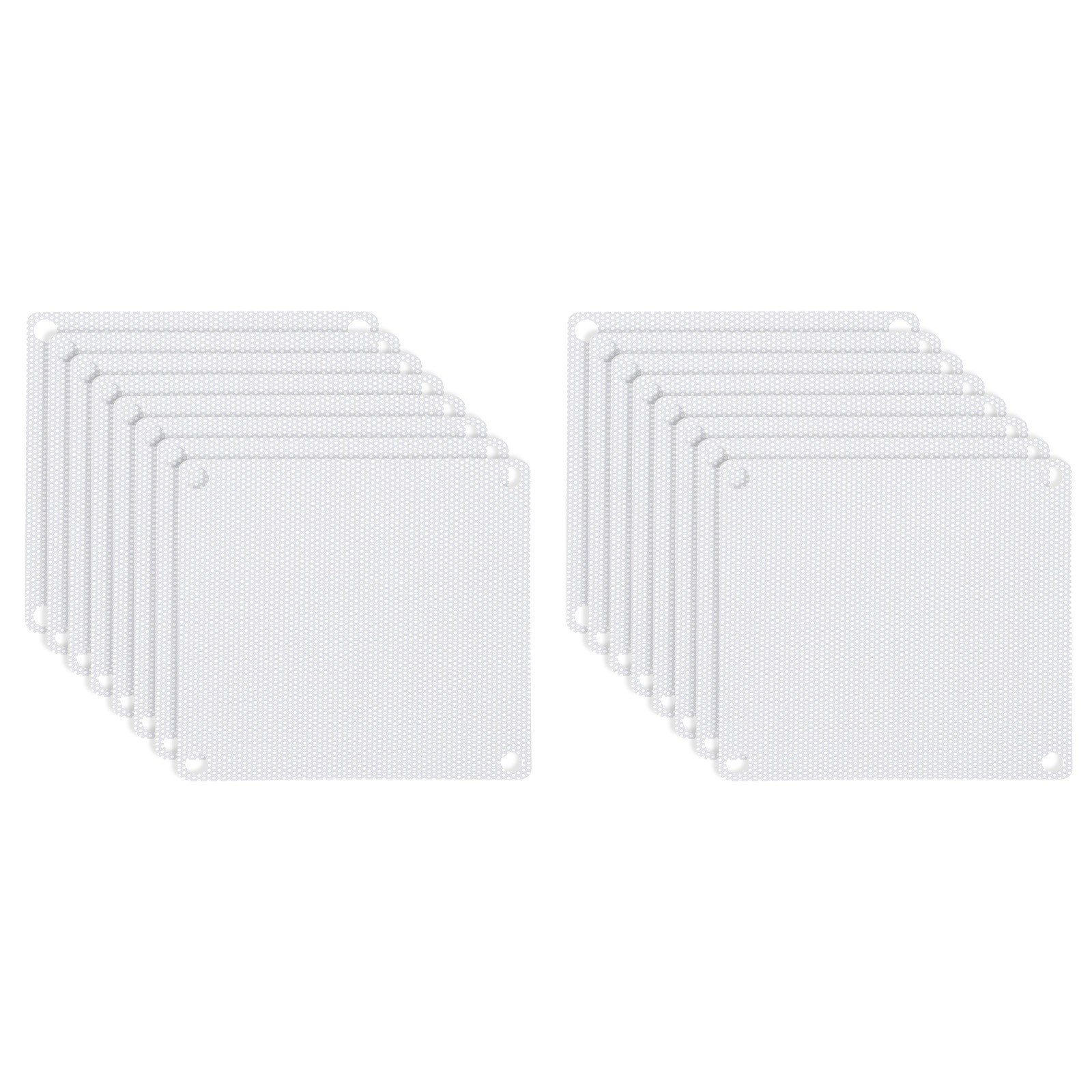 92mm/3.6" PC Fan Dust Mesh, 16 Pack PVC Computer Cooler Dust Filter, White