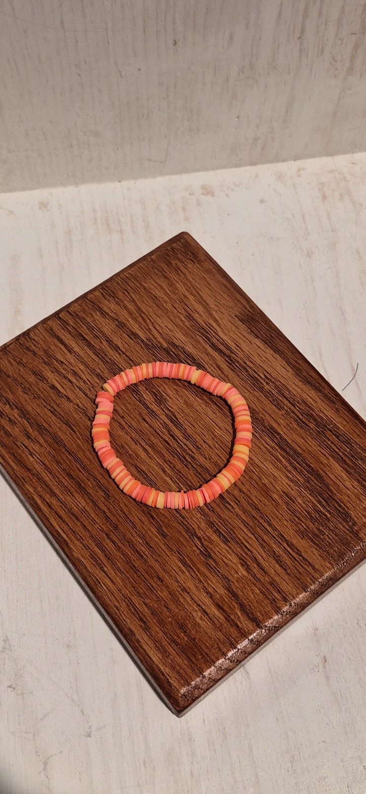 Beautiful Victory Handmade Multi Colored Clay Bead Stretch Bracelet