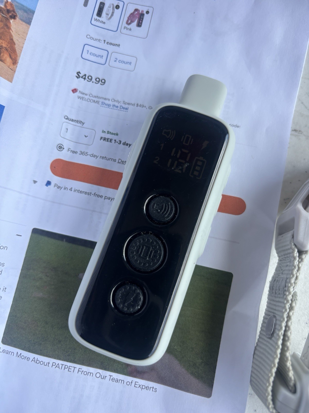 Patpet P-Collar 650 Remote And Collar Dog Training
