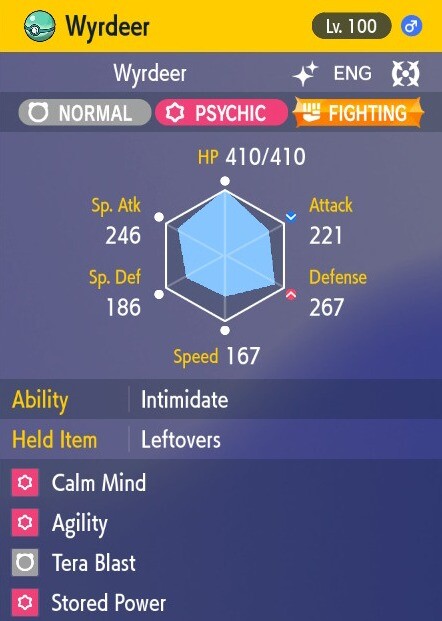 Pokemon Scarlet and Violet 6iv Shiny Max EV Wyrdeer