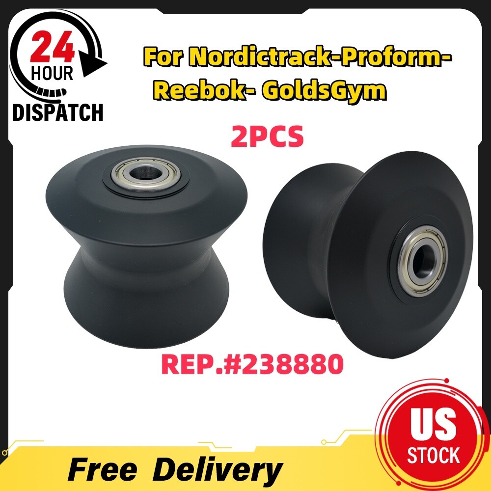 For Gold's Gym Cross Trainer 510 2pcs Elliptical Roller Wheel Repalcement 238880
