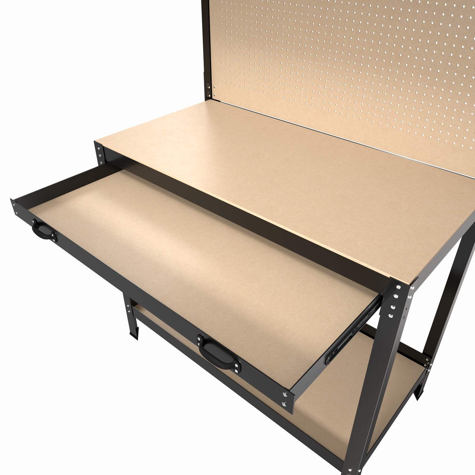 47" Heavy Duty Workbench Adjustable Height Work Table 300lbs Load w/ Drawer