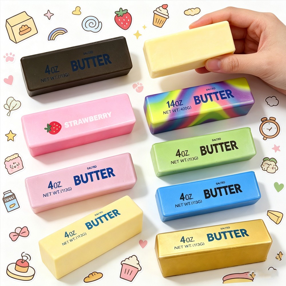 1pc Butter Stick Squishy Fidget Toy Soft Stress Relief ADHD Anxiety Squeeze
