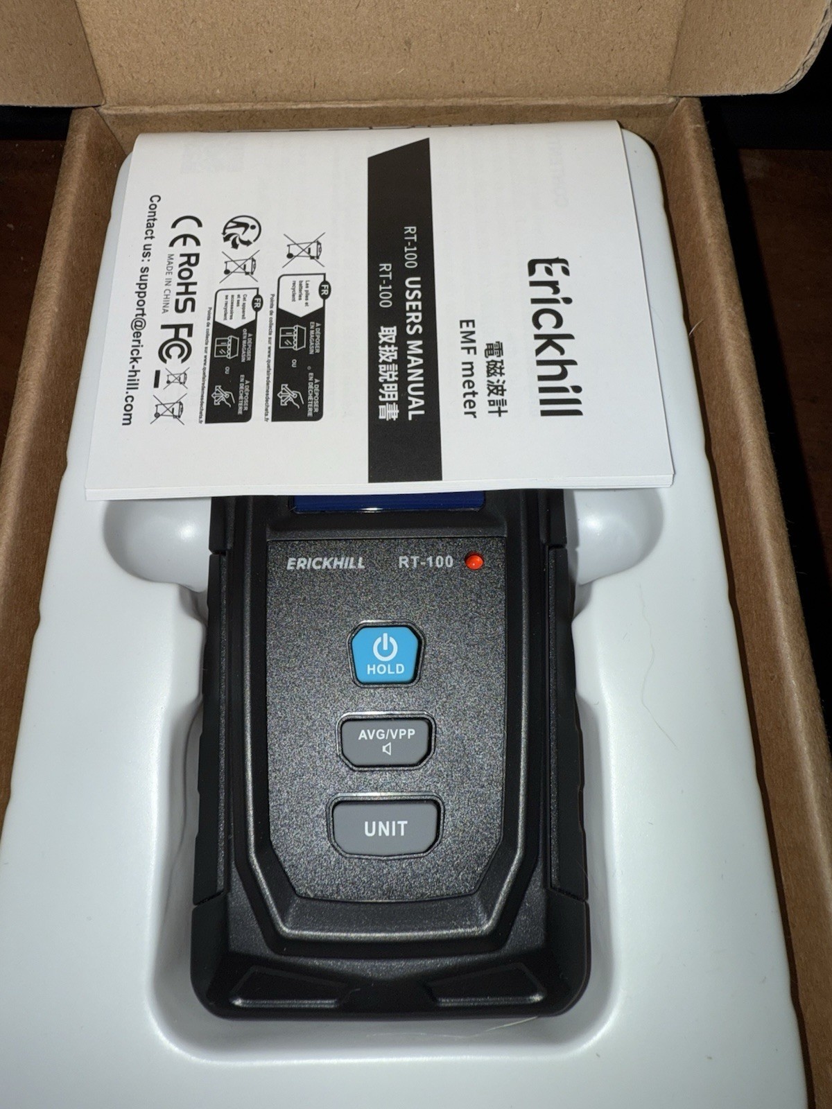Erickhill EMF Tester RT-100S 3-in-1 Meter | EMF Radiation Detector for ghosts