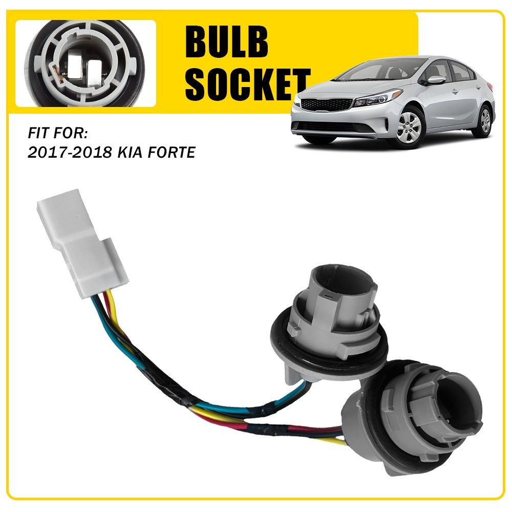 Gray Tail Light Wiring Socket w/ Wire For 2017 2018 Kia Forte Easy Installation