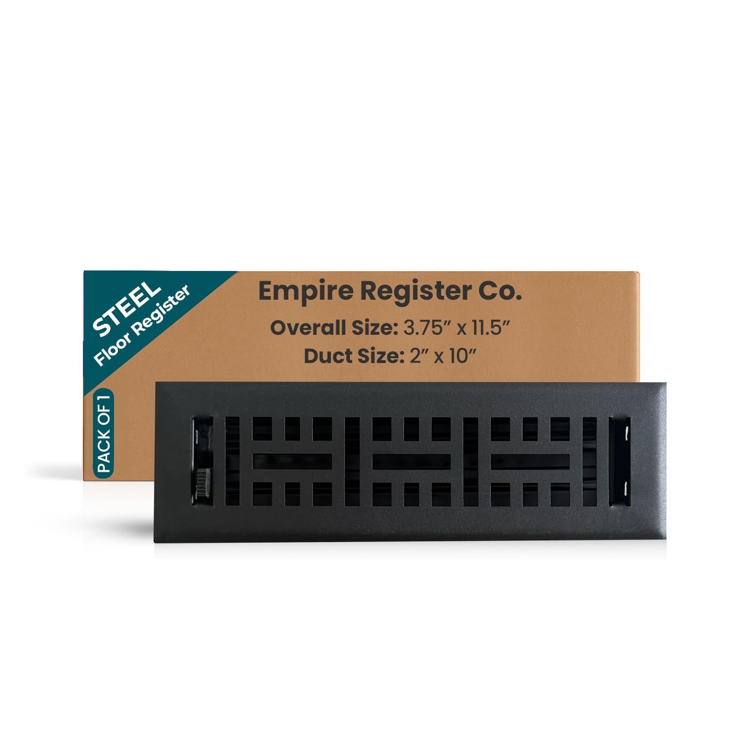 Empire Register Co. 2" x 10" Premium Vent Covers for Home Floor Only, Metal D...