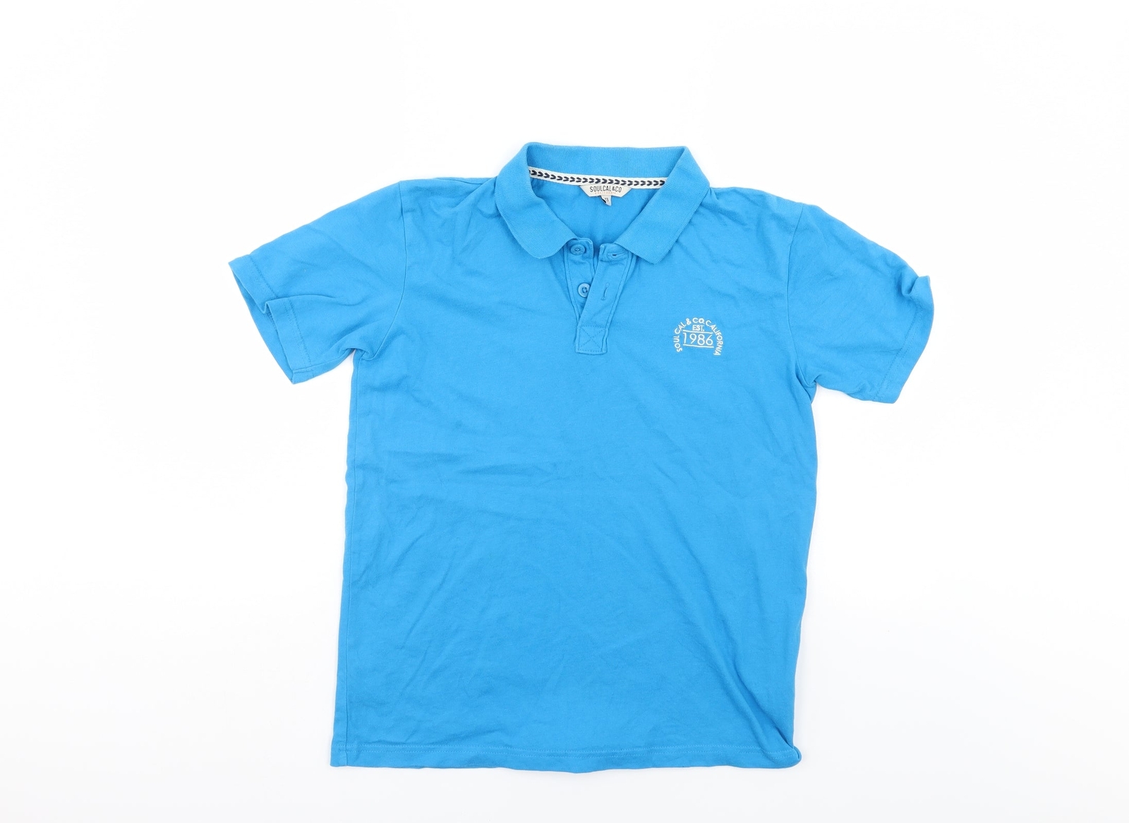 Soul Cal & Co Boys Blue Cotton Blend Polo Size 12 Months