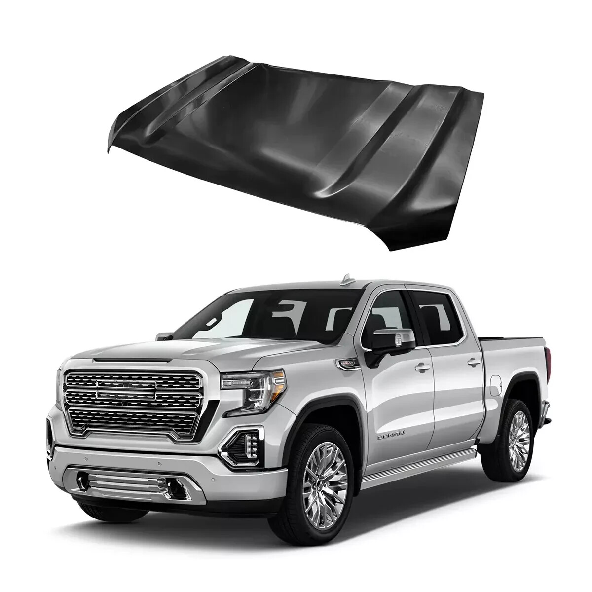Fit 2019 2020 2021 2022 2023 2024 2025 2026 GMC SIERRA 1500 PICKUP Hood Steel
