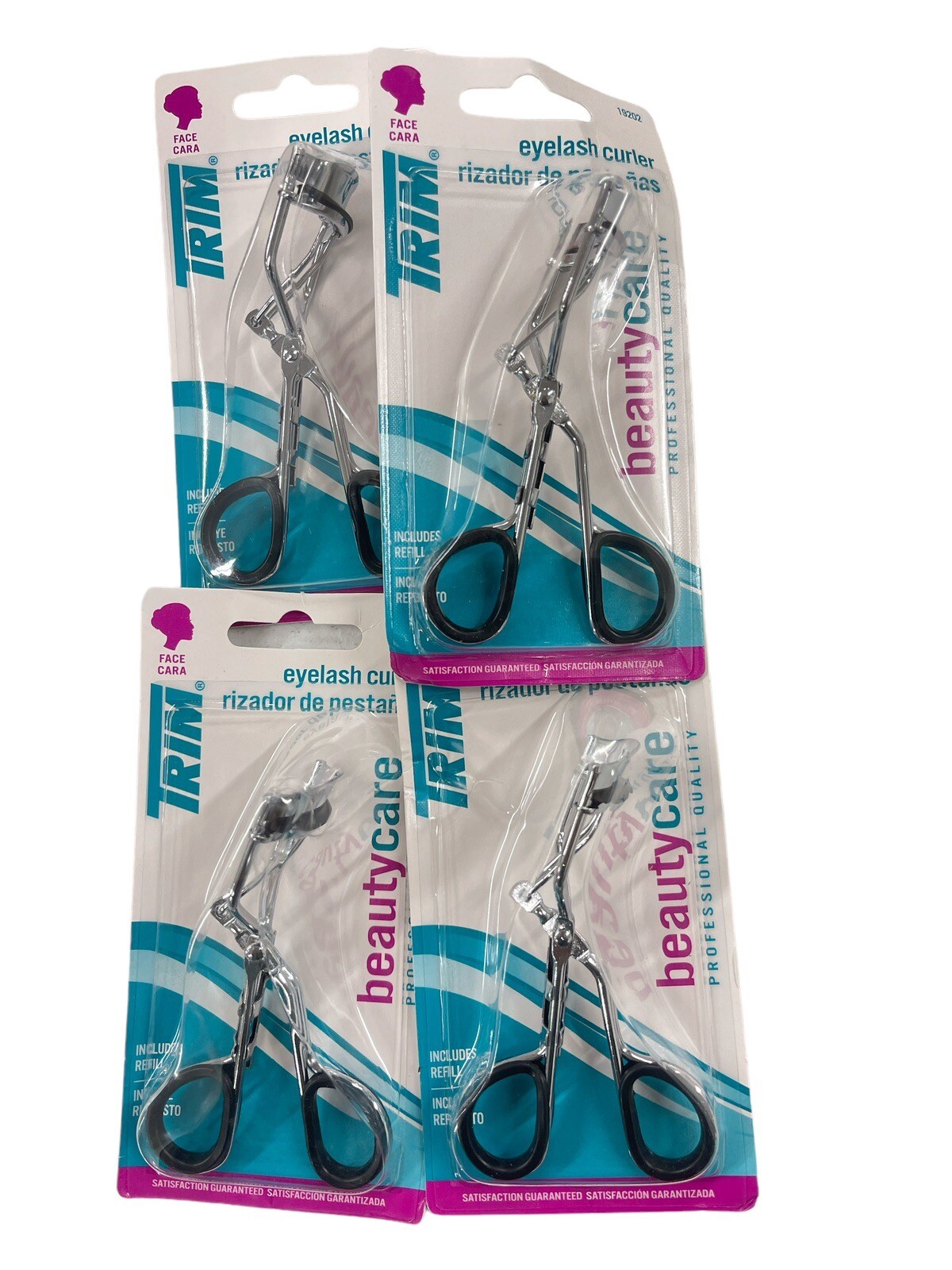 4 Pack TRIM Eyelash Curlers 19202 Each Includes 1 Refill New Sealed Individually