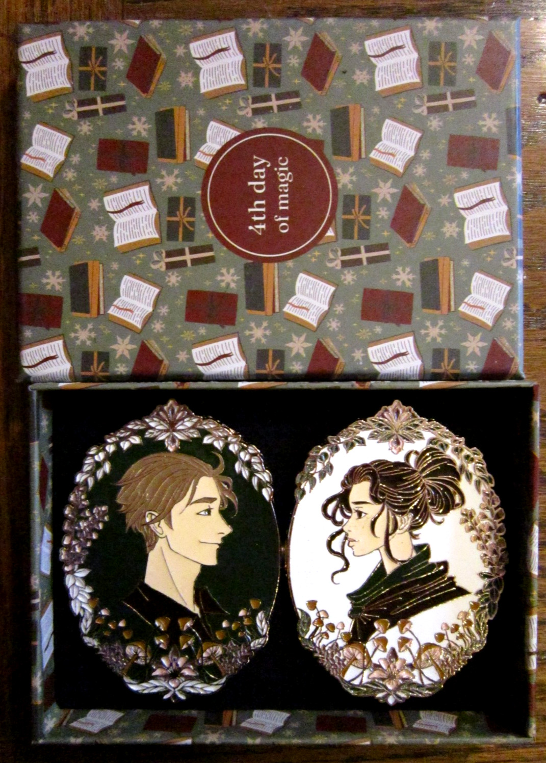 Owlcrate Advent Calendar, EMILY WILDE’S ENCYCLOPEDIA OF FAIRIES Pins, Day 4