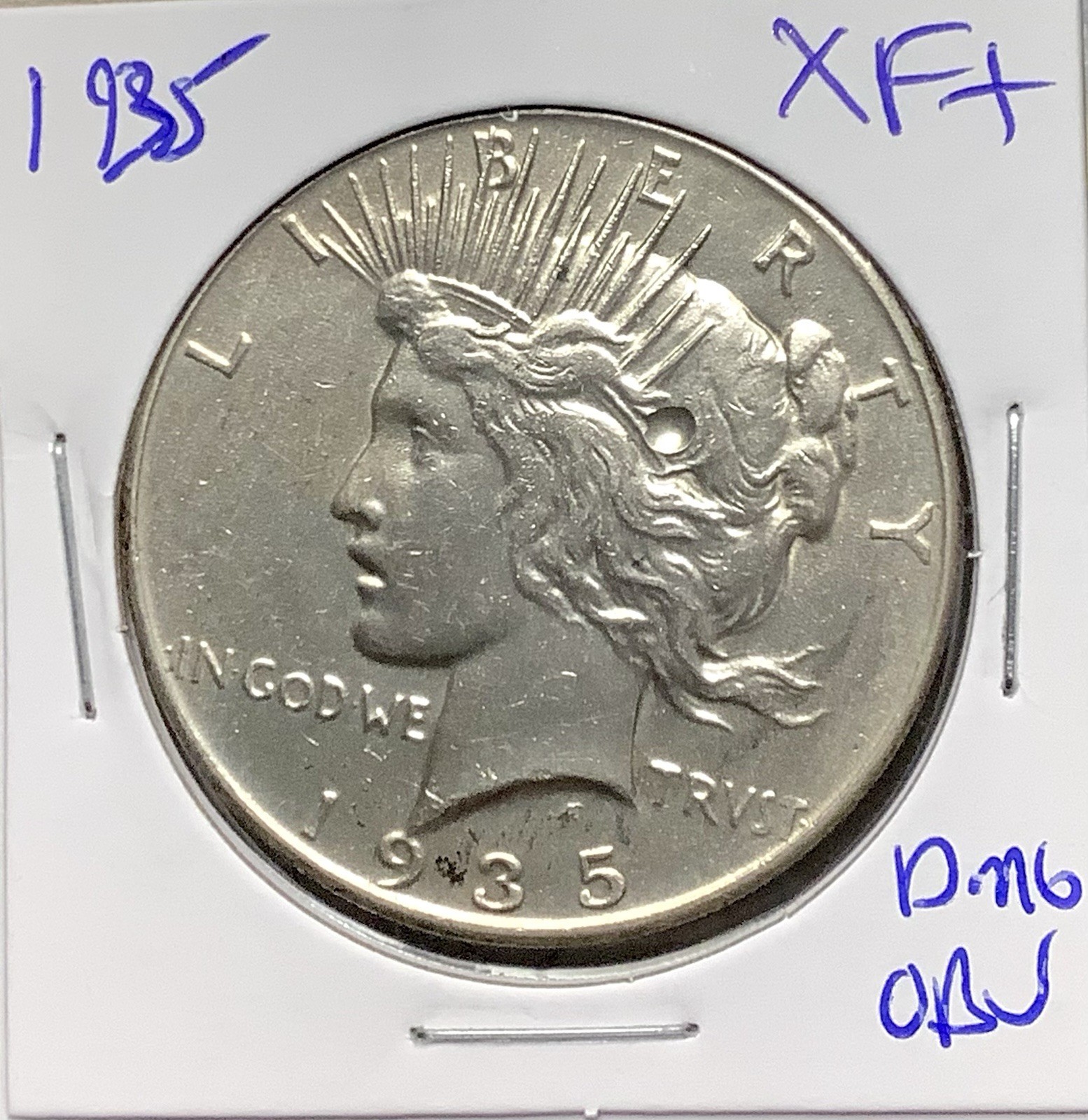 1935 Peace Silver Dollar - Choice XF+ Detail Obverse Damage Better Date