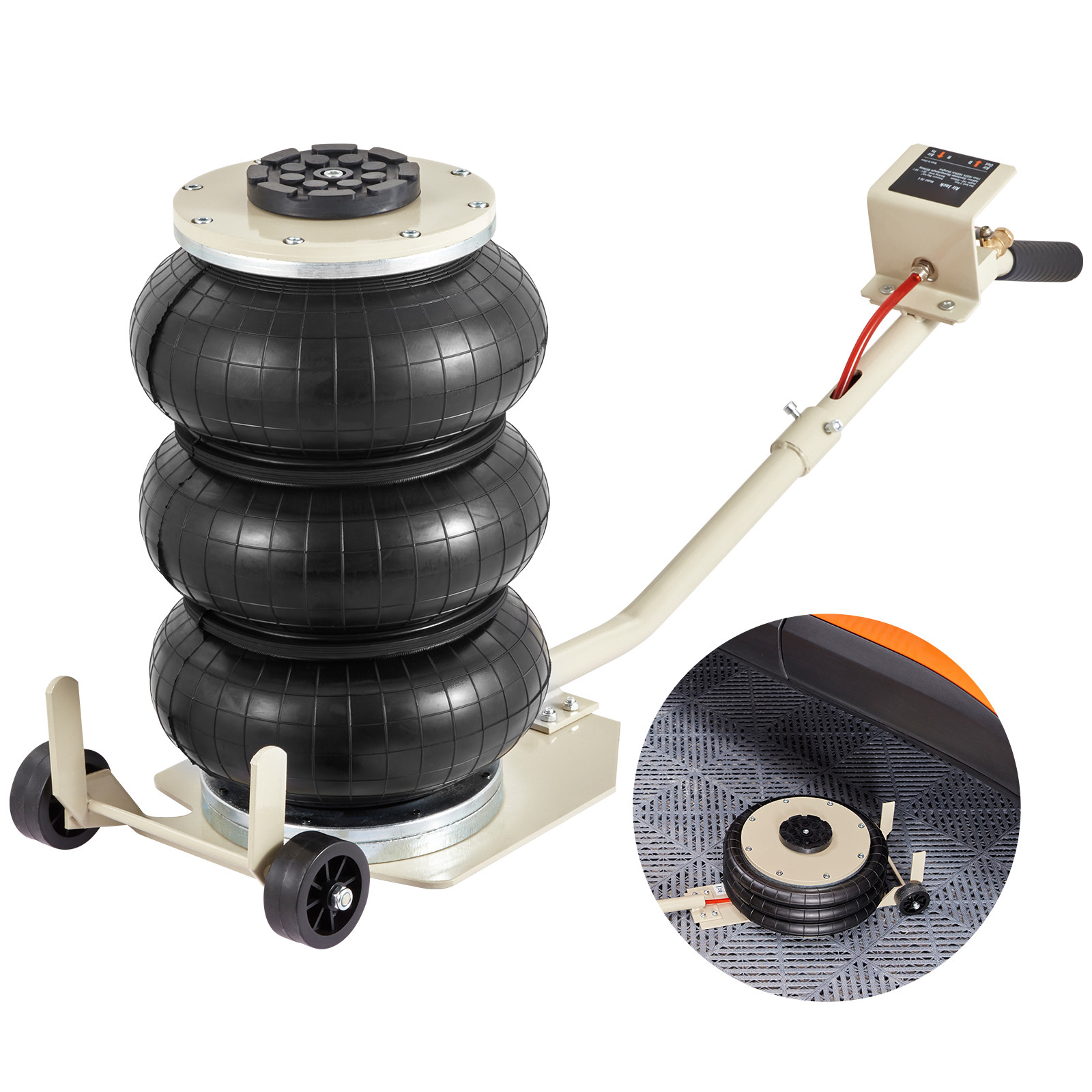 Triple Bag Air Jack 3 Ton/6600 lbs Pneumatic Jack for Car SUV Lifting