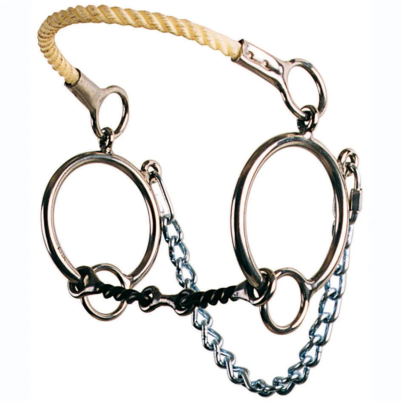REINSMAN Ring Combination Rope Nose Hackamore Bit, Stage E (903)