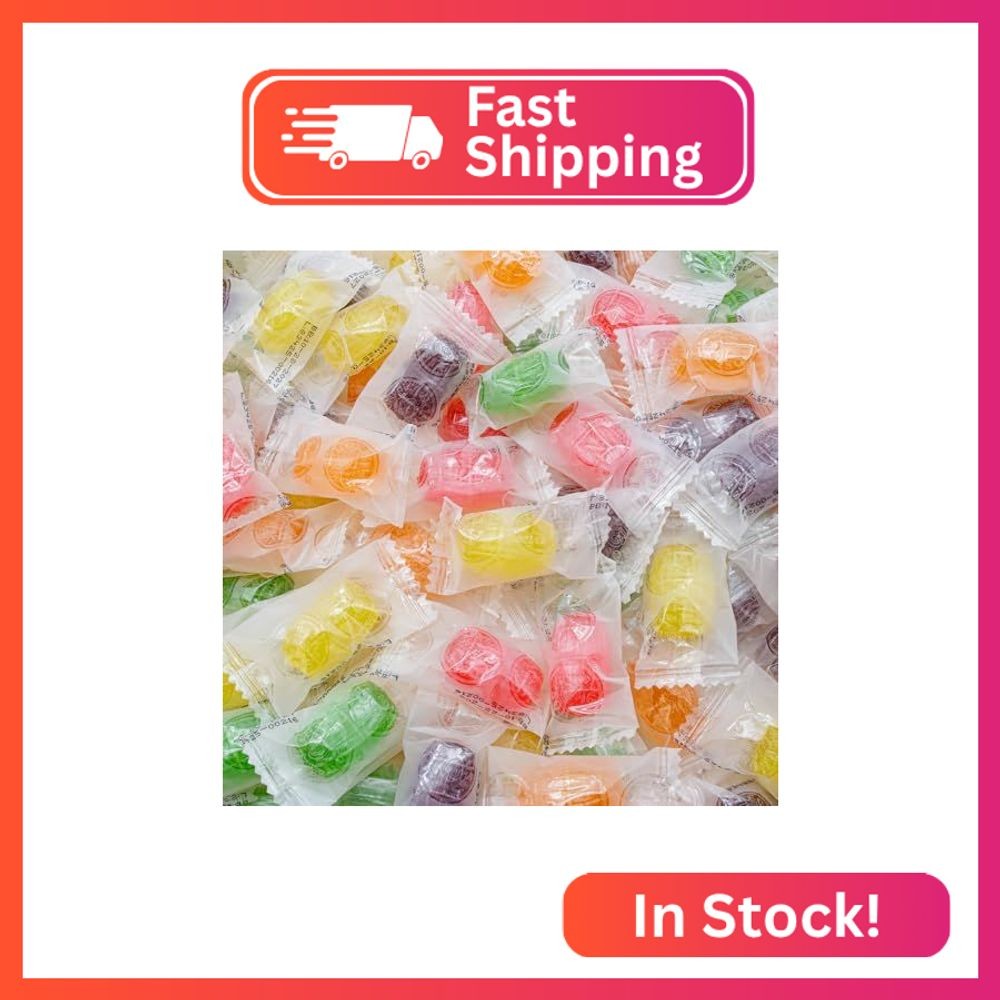 Assorted Fruit Hard Candy 2 lb | Flavors (Orange, Cherry, Lemon, Apple, Grape) |