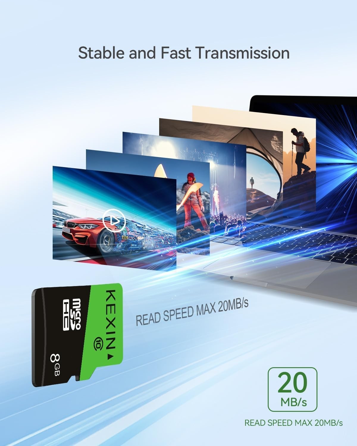 High-Speed 8GB Micro SD Card Pack with SD Adapter - Ultimate Data Protection