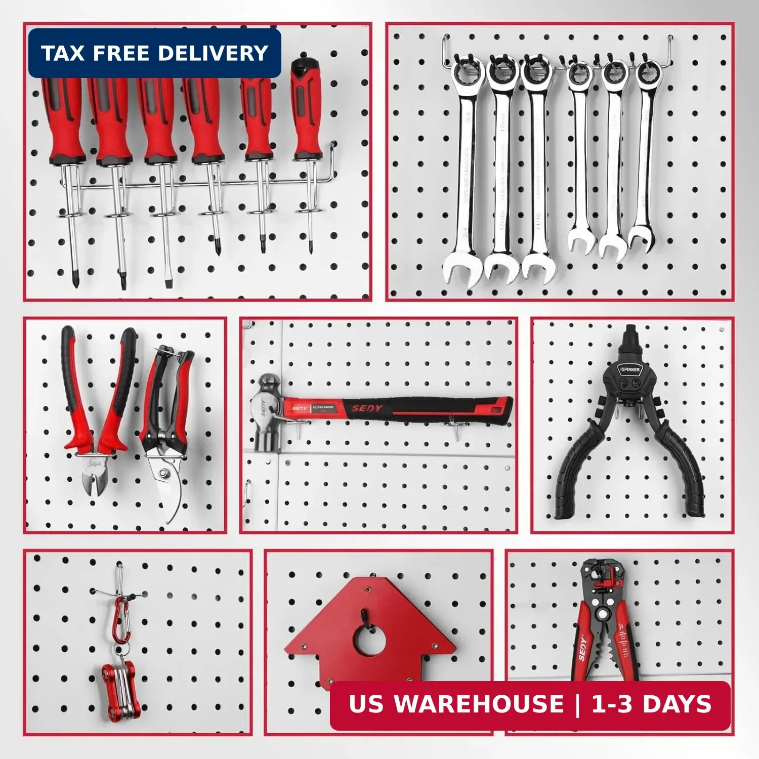 300-Piece Pegboard Hook Set, Pegboard Organizer Accessories for Hanging, Durable