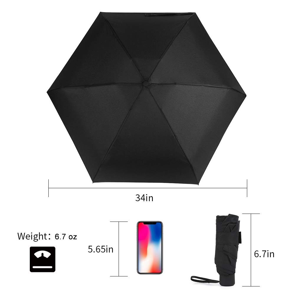 Small Mini Umbrella with Case by GAOYAINIG Light Compact Design Perfect for T...