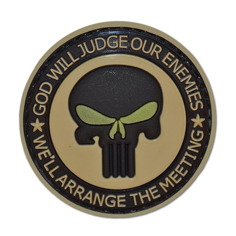 5ive Star Gear 6776000 God Will Judge Our Punisher Enemies Morale Patch, Black