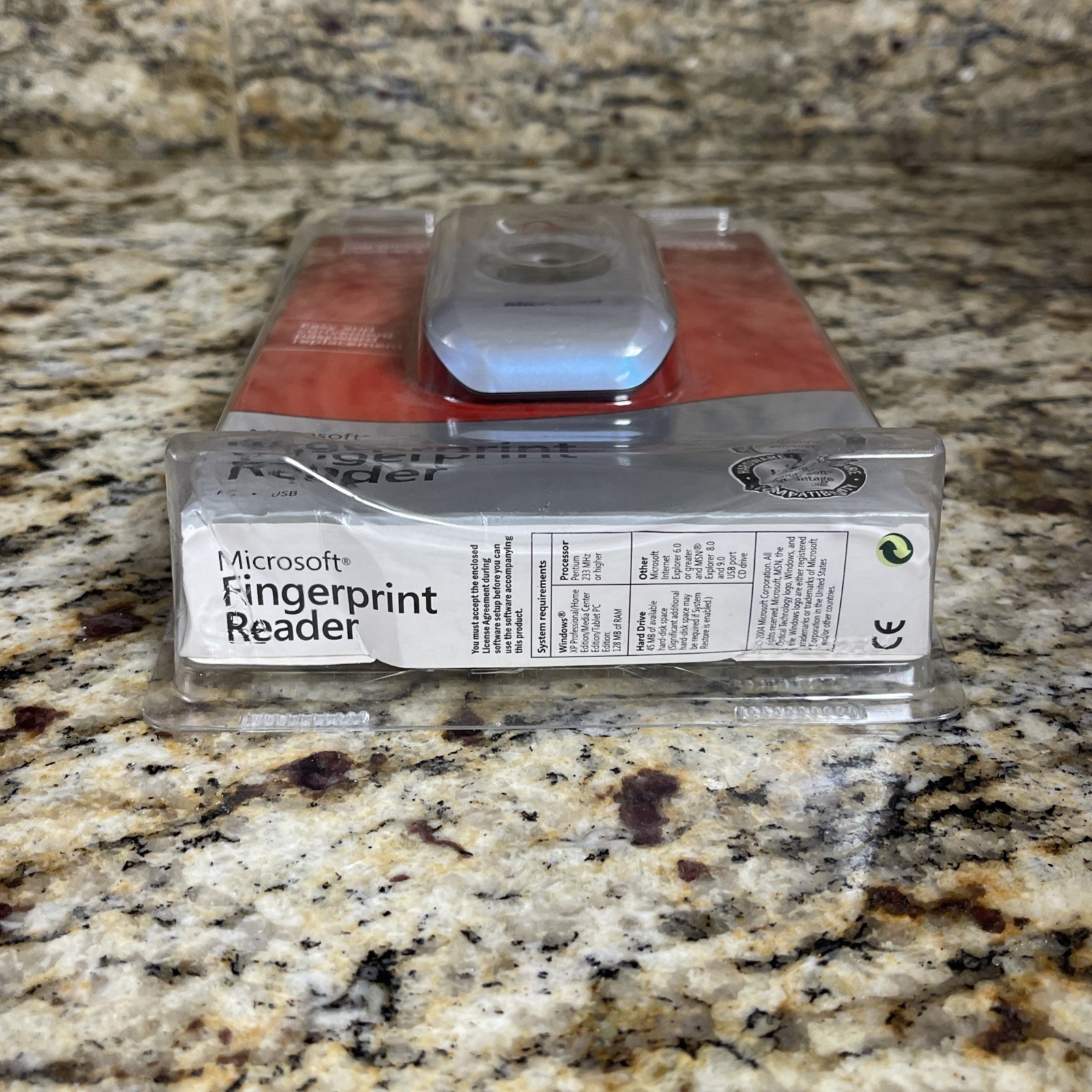 NEW SEALED Microsoft Fingerprint Reader Usb Model 1033 w/ CD and Manual